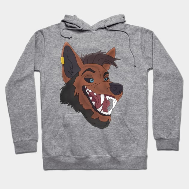 Anthro wolf face Hoodie by Veleno